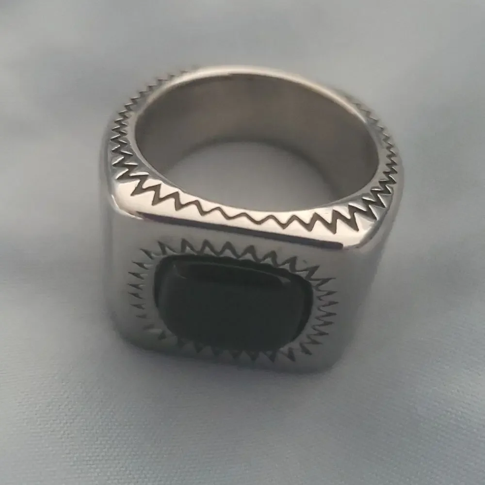 Black Handmade Men's Ring Size 10 NWT